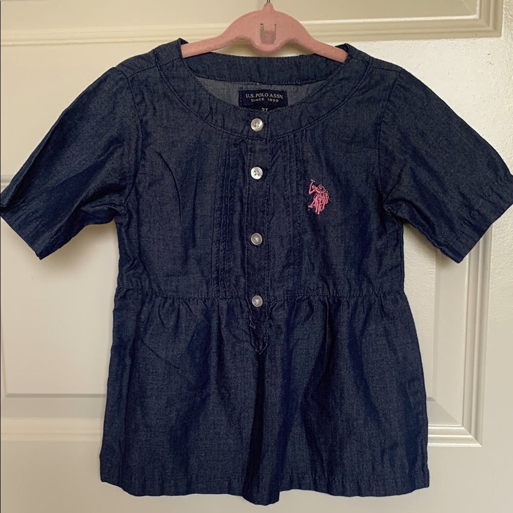 U.S. Polo Assn. Blue and Pink Button Down Shirt
